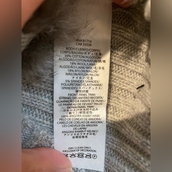 BNWT A/X Armani Exchange cotton/wool blend vest with Angora Fur panels - Picture 4 of 7